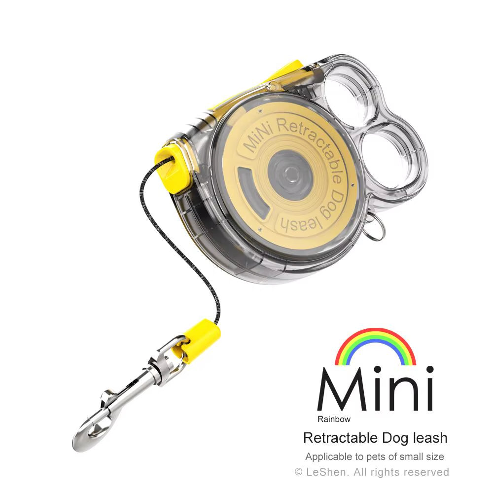 Mini Retractable Dog Leash - Applicable to Small Pets, Lightweight Design, Easy to Use, Ideal for Outdoor Activities