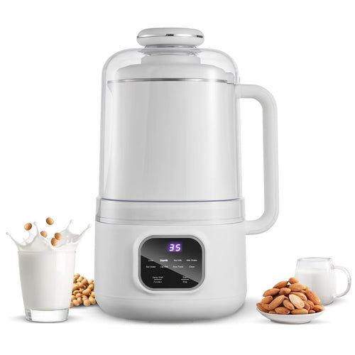 8-In-1 Nut Milk Maker 34 Oz Soy Milk Maker 200W Blending 12-Hour Delay for Homemade Oat Nut Soy Juice Rice Cereal Plant-Based