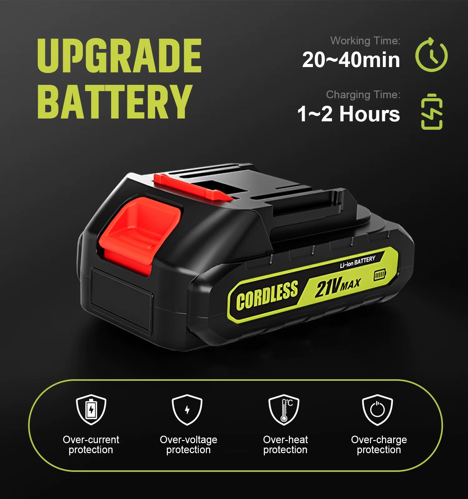 21V Cordless Leaf Blower Power and Lightweight Design Adjustable Speed Used for Cleaning Ideal Gift Fits Halloween & Christmas