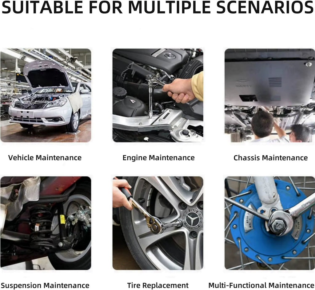 46-Piece Auto Repair Tool Set Quick Small Fly Ratchet Screwdriver Combination with Hard Case Plastic Hand Tool Kit