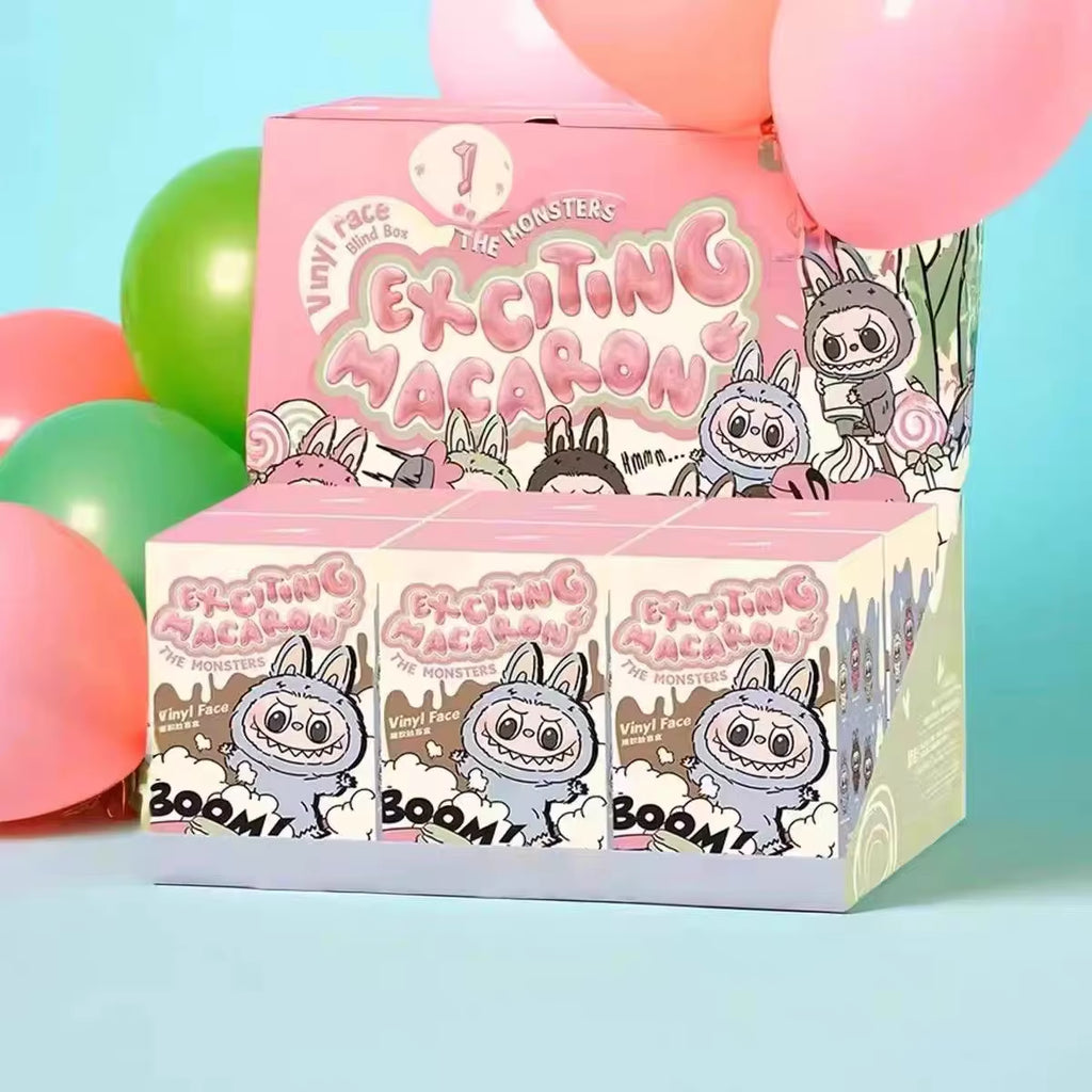 US In-Stock 100% Original POPMART Labubu V1 Macaron the Monsters Vinyl Plush Series Cute Collectible Blind Box Toys