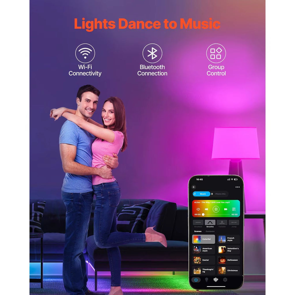 DB Wholesale A19 E26 Smart Light Bulbs Works with Alexa & Google 4 Pack Wall Switches