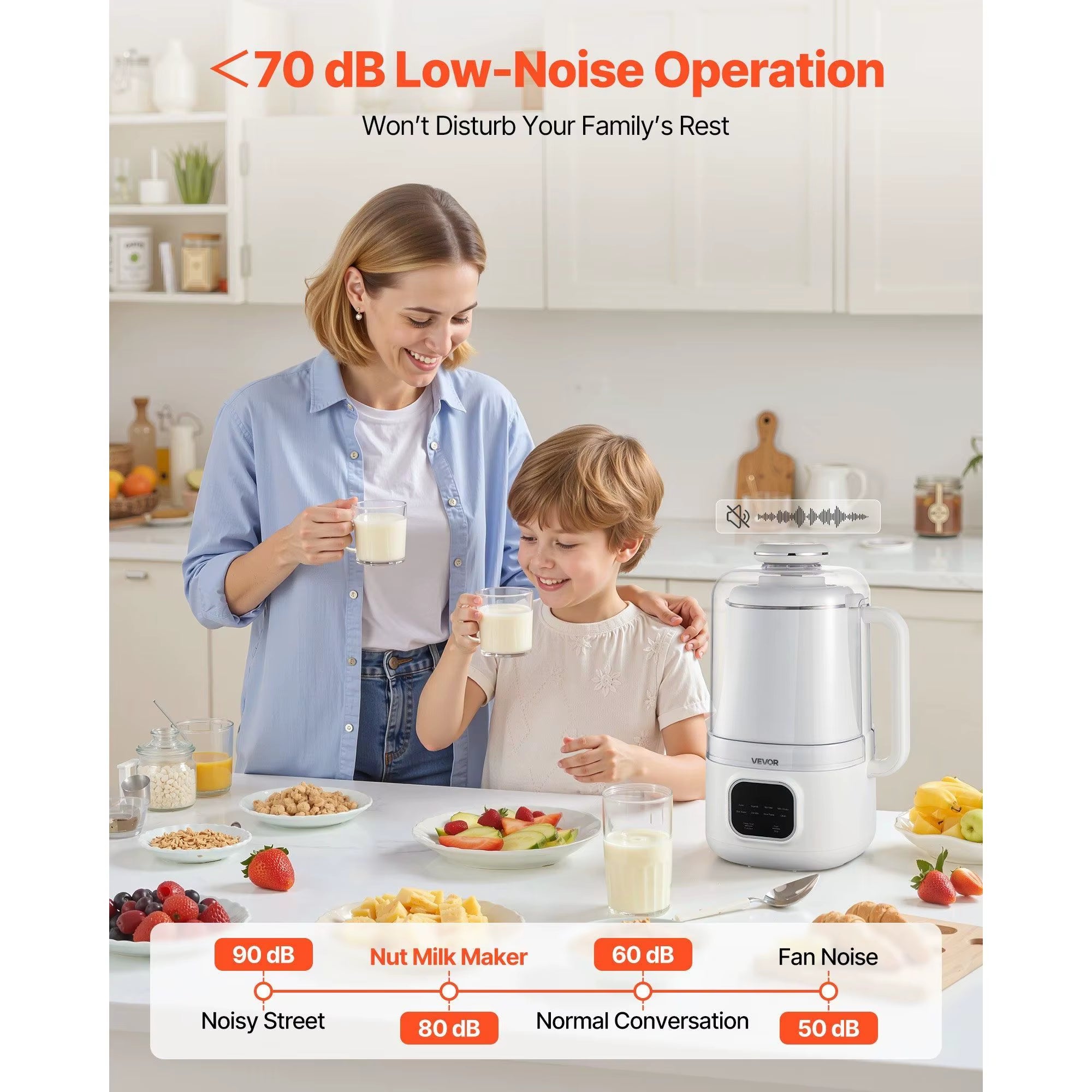 8-In-1 Nut Milk Maker 34 Oz Soy Milk Maker 200W Blending 12-Hour Delay for Homemade Oat Nut Soy Juice Rice Cereal Plant-Based