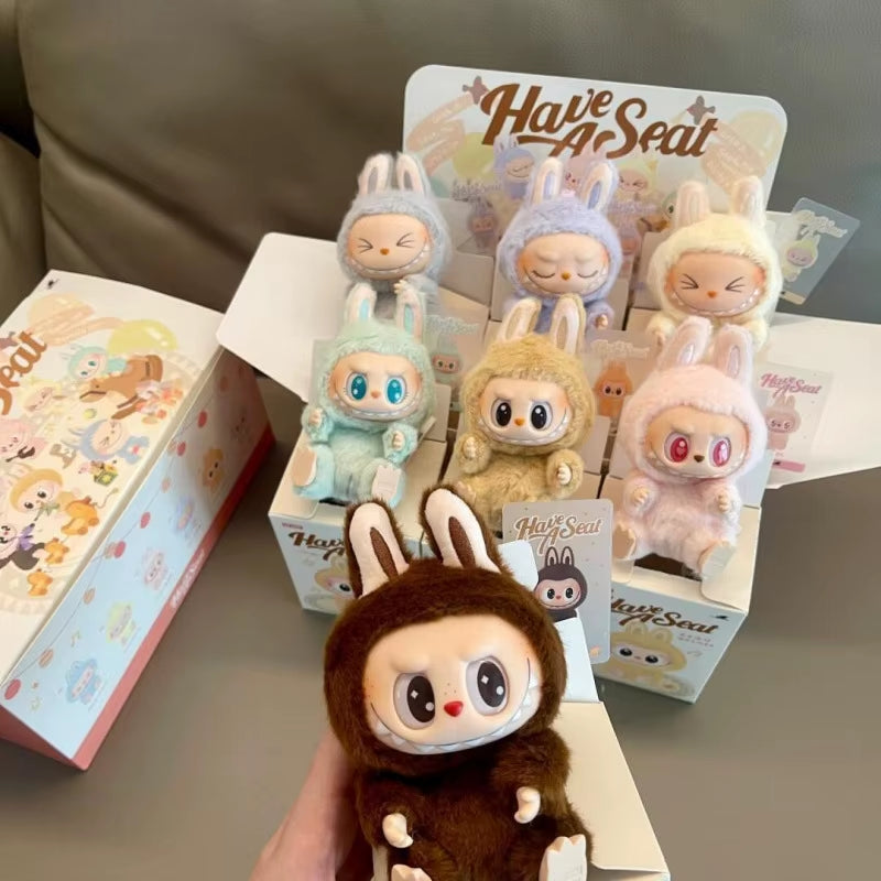 US In-Stock 100% Original POPMART Labubu V1 Macaron the Monsters Vinyl Plush Series Cute Collectible Blind Box Toys