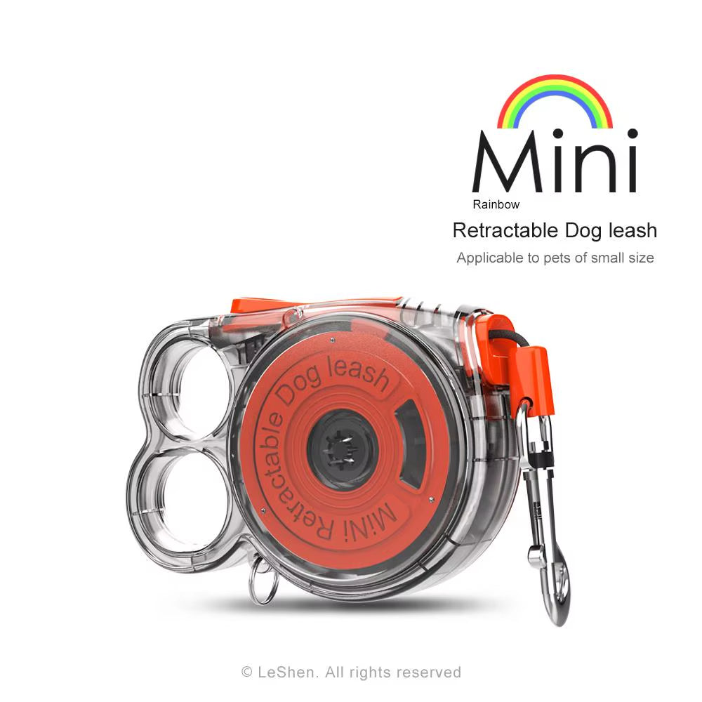 Mini Retractable Dog Leash - Applicable to Small Pets, Lightweight Design, Easy to Use, Ideal for Outdoor Activities