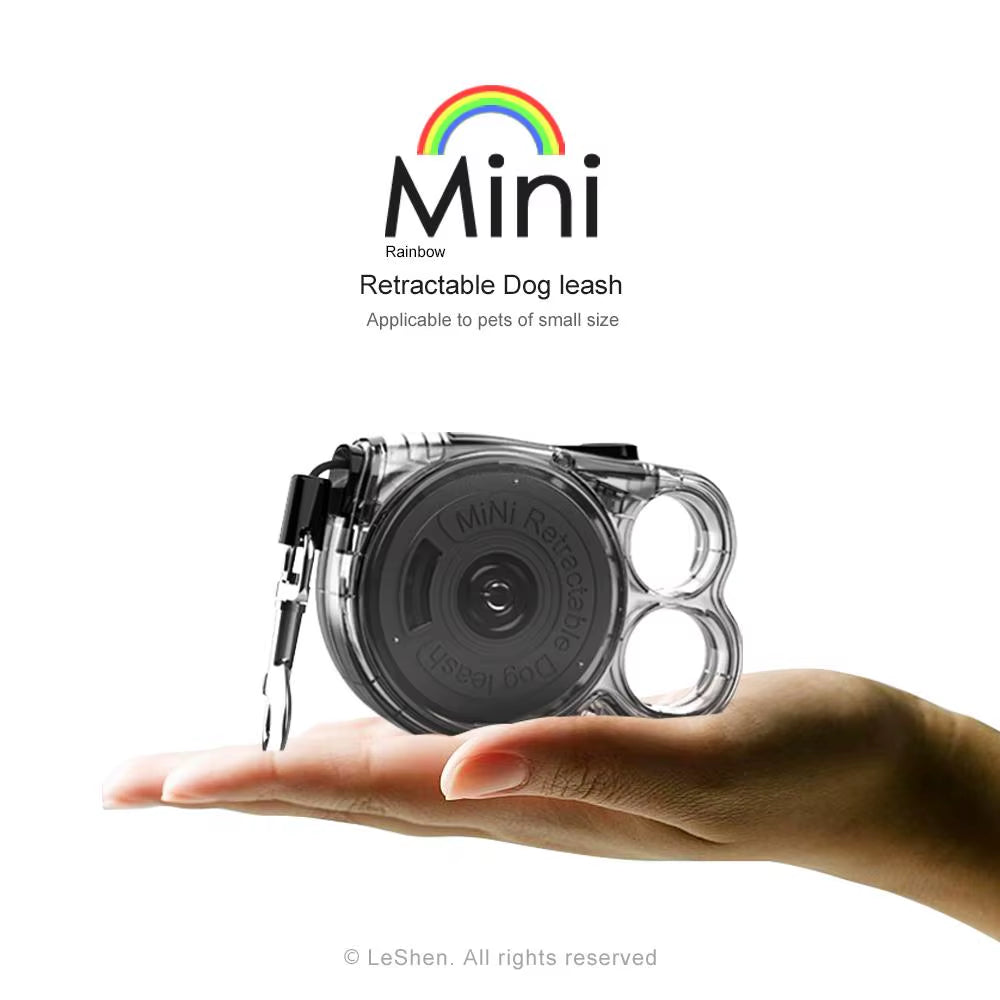 Mini Retractable Dog Leash - Applicable to Small Pets, Lightweight Design, Easy to Use, Ideal for Outdoor Activities